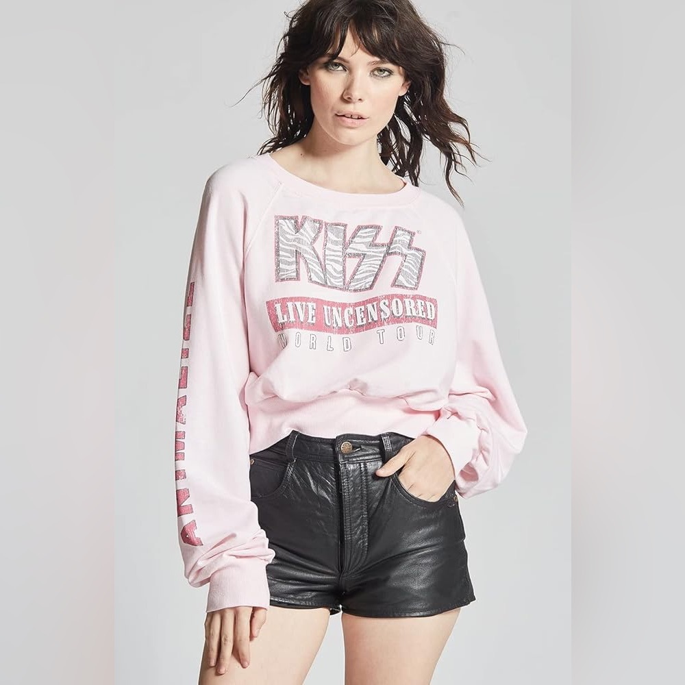 KISS 1984 Animalize Crop Sweatshirt RECYCLED KARMA